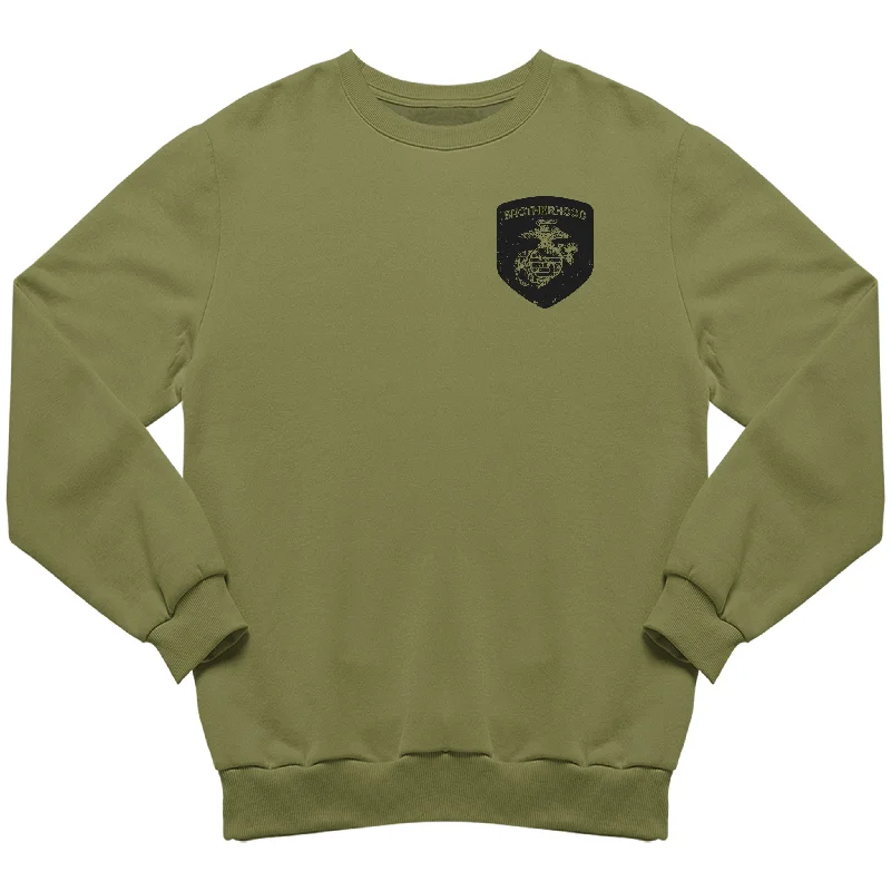 hoodie for warm autumn days -Closeout Marines Brotherhood Sweatshirt