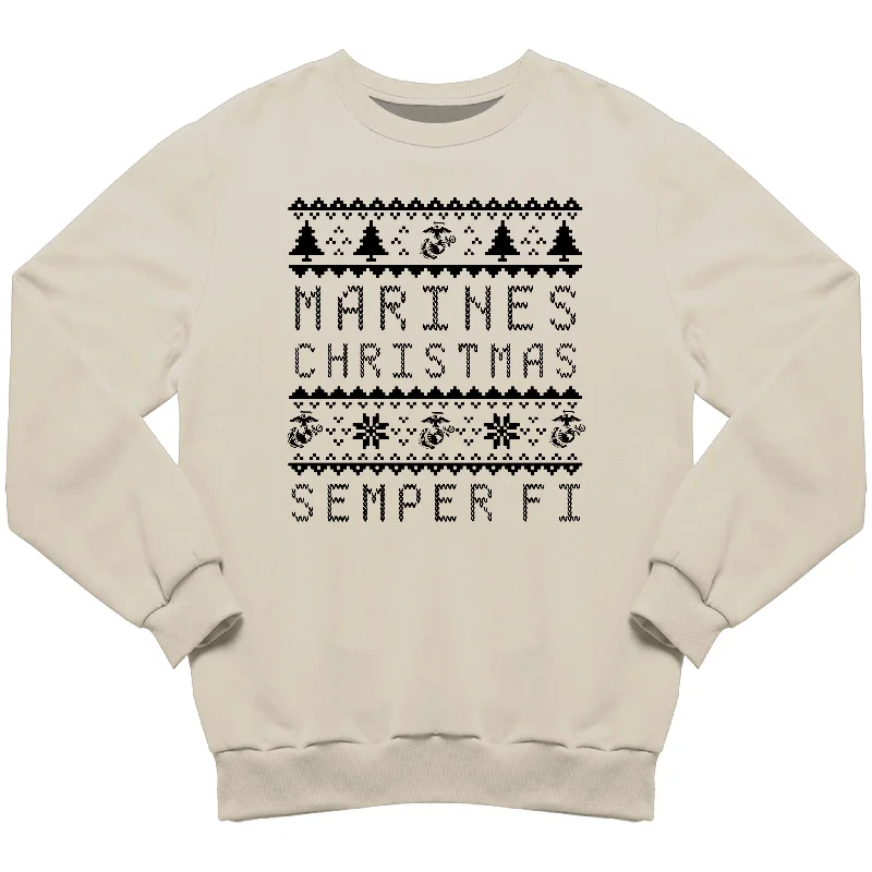 hoodie with vibrant designs -Marines Sand Christmas Sweatshirt