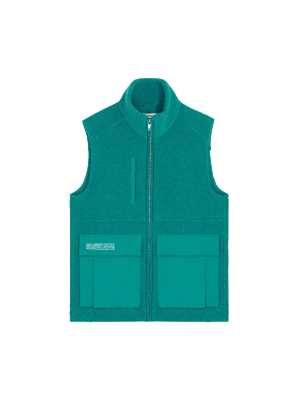 men’s sleek performance jacket-Men's DNA Utility Wool Gilet—scarab teal