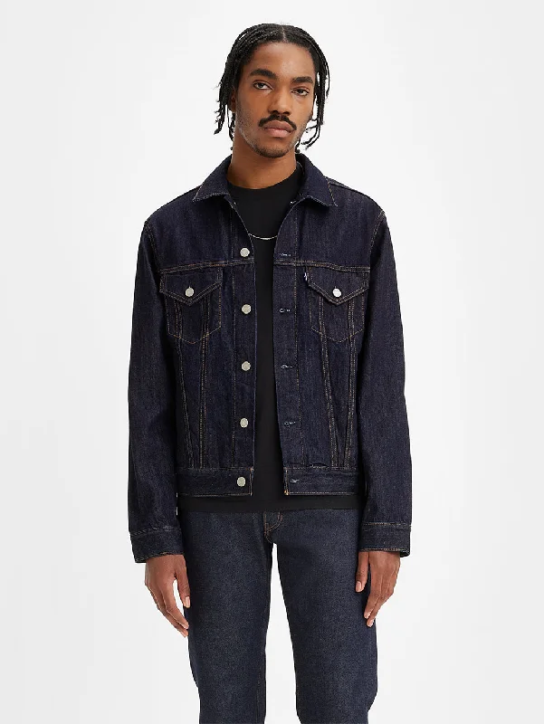 stylish zippered jacket for men-Levi's® Men's Made in Japan Type III Trucker Jacket