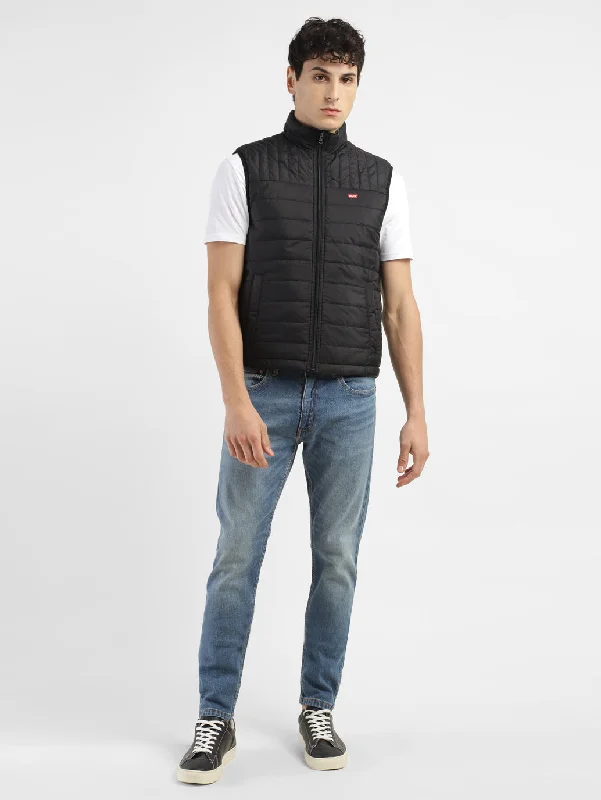 reversible winter jacket-Men's Solid Reversible Quilted Jacket