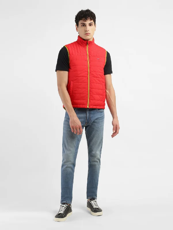 lightweight summer jacket-Men's Solid Reversible Padded Jacket