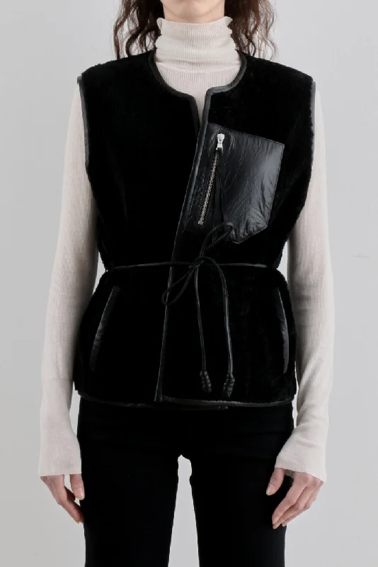 women’s long sleeve jacket-Oliver Black Vest