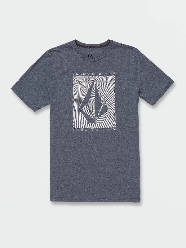 fashion-forward short sleeve t-shirt -Op Box Short Sleeve Tee - Dark Slate Heather