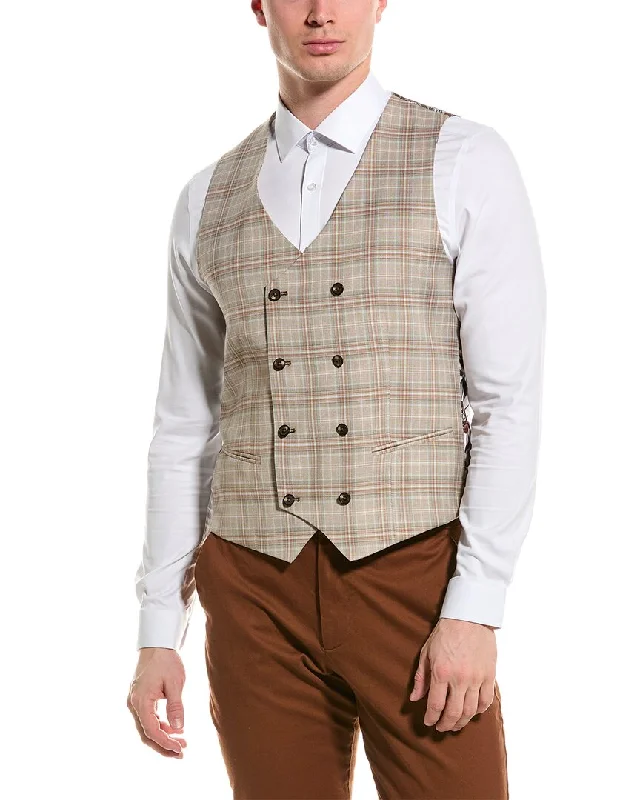 breathable outdoor jacket-Paisley & Gray Marylebone Slim Double-Breasted Vest