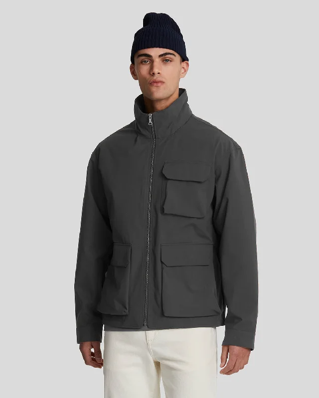 long sleeve zippered jacket-Premium 3 Pocket Softshell Jacket