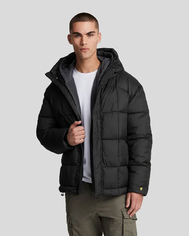 reversible winter jacket-Quilted Pannelled Jacket