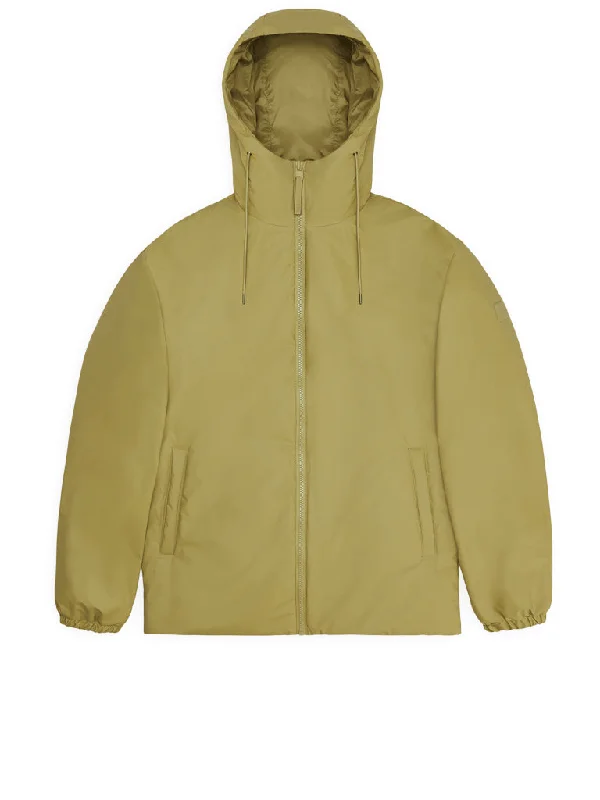 men’s athletic winter jacket-Rains Lohja Insulated Jacket in Khaki