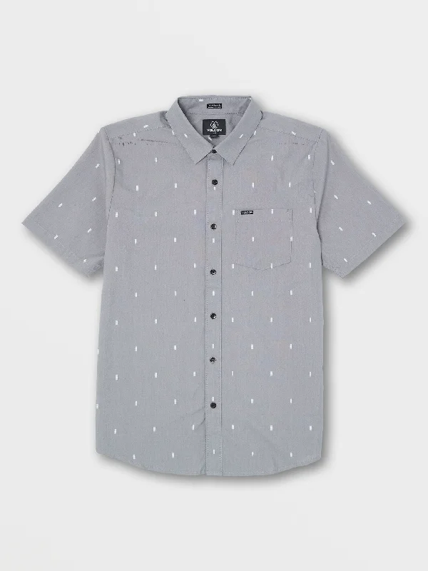 stylish short sleeve graphic tee -Salford Short Sleeve Shirt - Pewter