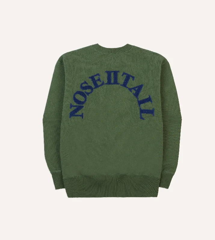 hoodie for layering with jackets -St. JOHN by Drake's Green Nose II Tail Sweatshirt