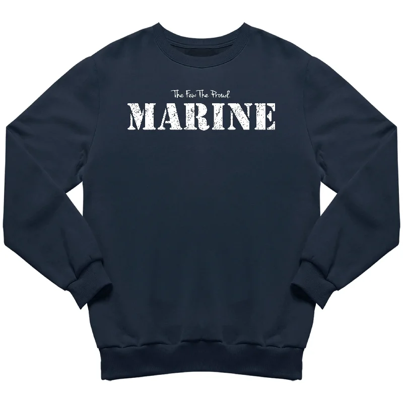 hoodie for relaxed mornings -The Few The Proud Marine Sweatshirt