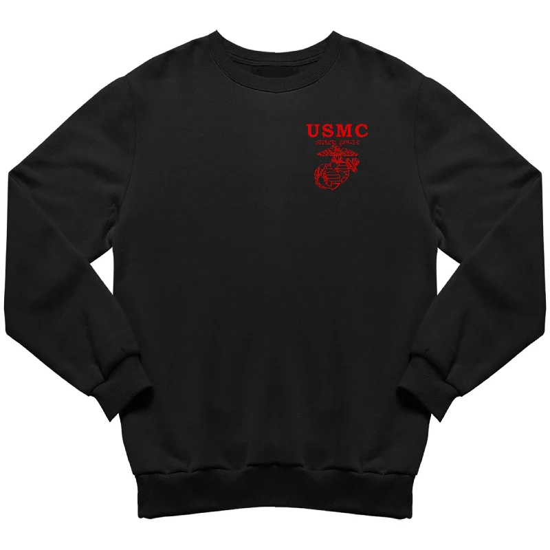 hoodie for casual wear all year -USMC Nightfire EGA Sweatshirt