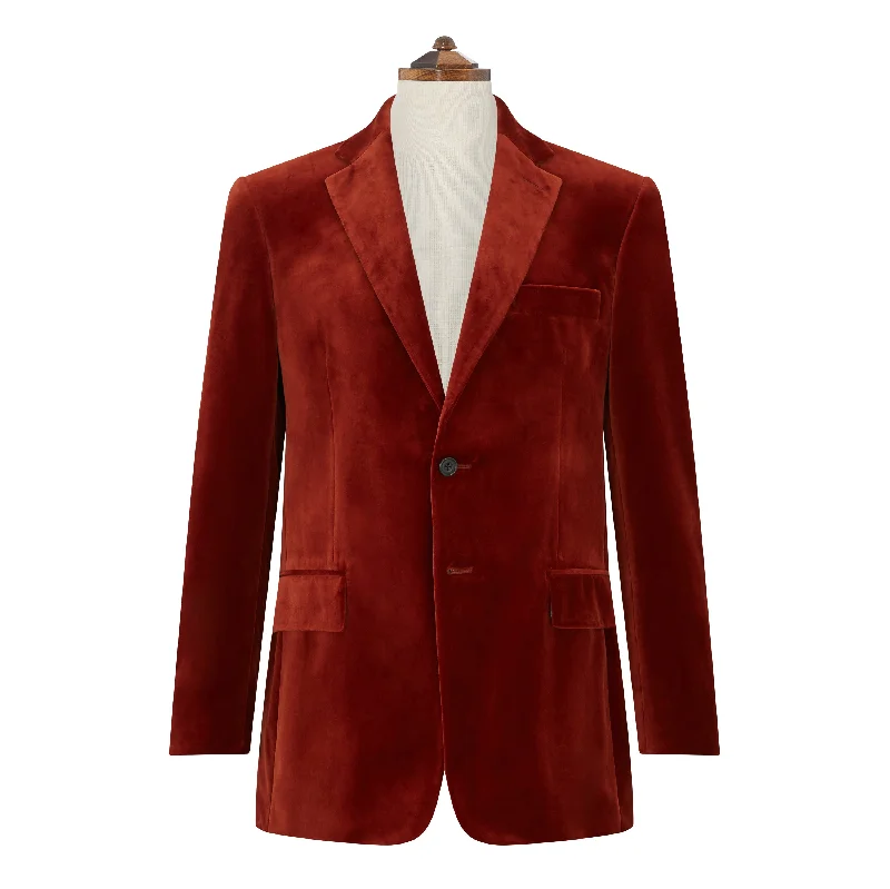 jacket with fleece lining-William Rust Velvet Jacket