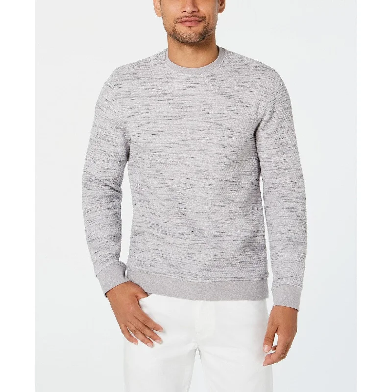 high-quality wool sweater for winter days-Alfani Men's Heathered Sweatshirt Gray Size 2 Extra Large - XXL