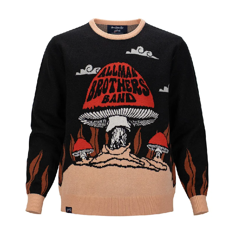 stylish knitted sweater for casual outfits-Allman Brothers | Sweater Crewneck | Mushroom in Brown