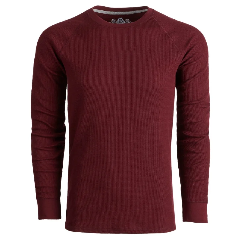 warm wool sweater for the winter season-American Rag Men's Long-Sleeve Thermal T-Shirt Wine Size Large