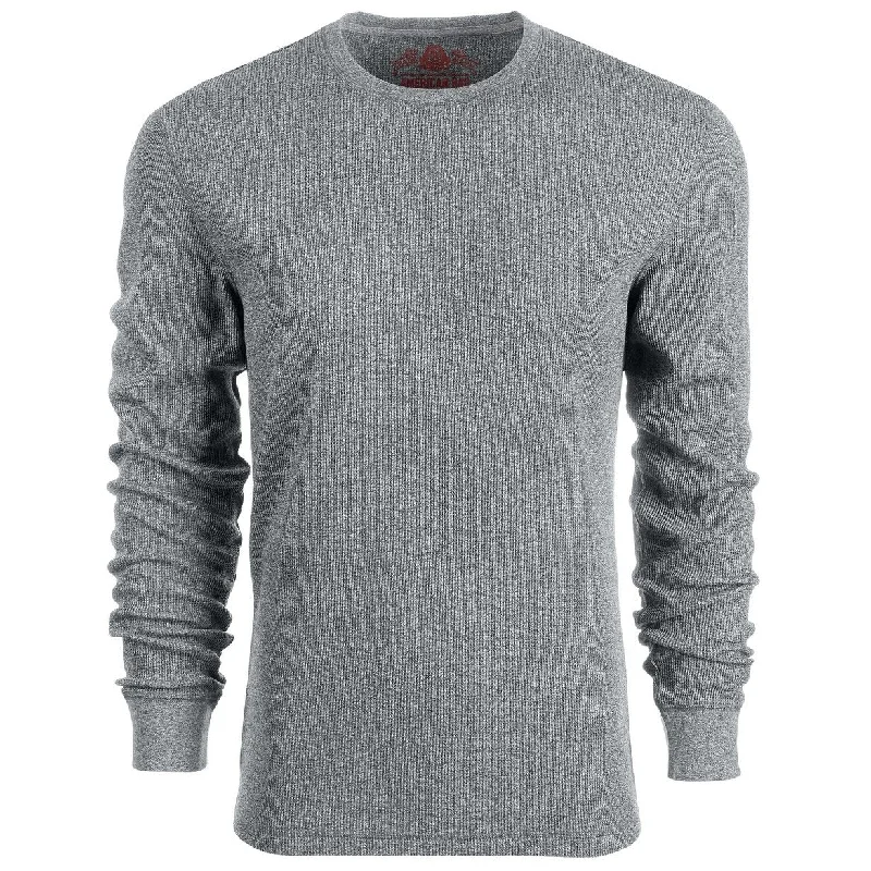 pullover sweater with classic ribbing-American Rag Men's Thermal Shirt Dark Gray Size XX-Large