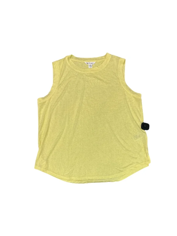 short sleeve t-shirt for women -Athletic Tank Top By Athleta In Yellow, Size: 1x