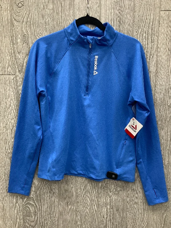 stylish short sleeve t-shirt -Athletic Top Long Sleeve Collar By Reebok In Blue, Size: Xl