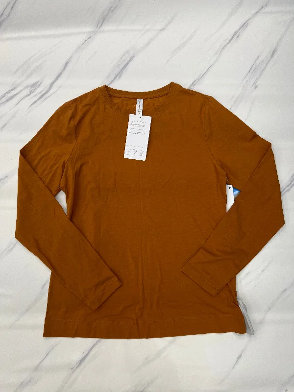 short sleeve denim shirt -Athletic Top Long Sleeve Crewneck By Athleta In Orange, Size: S