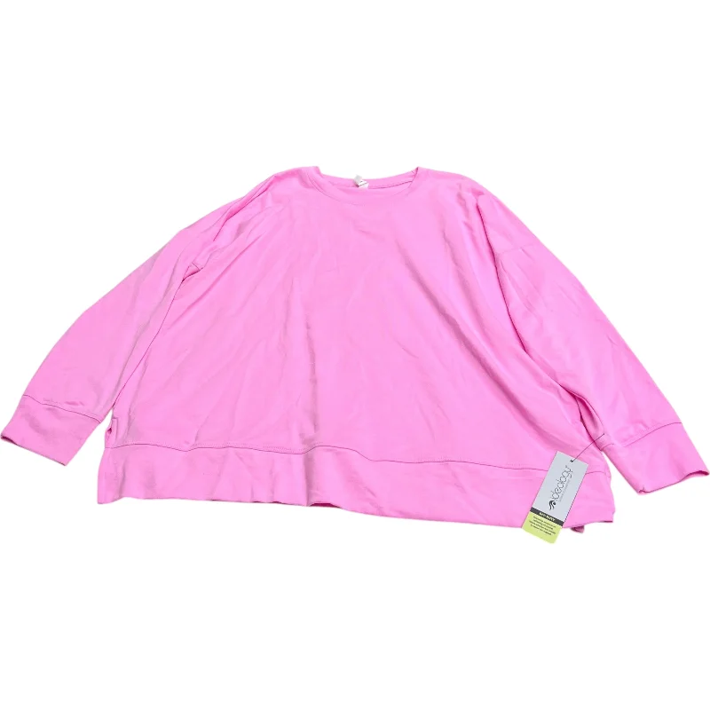 short sleeve t-shirt with logo -Athletic Top Long Sleeve Crewneck By Ideology In Pink, Size: Xl