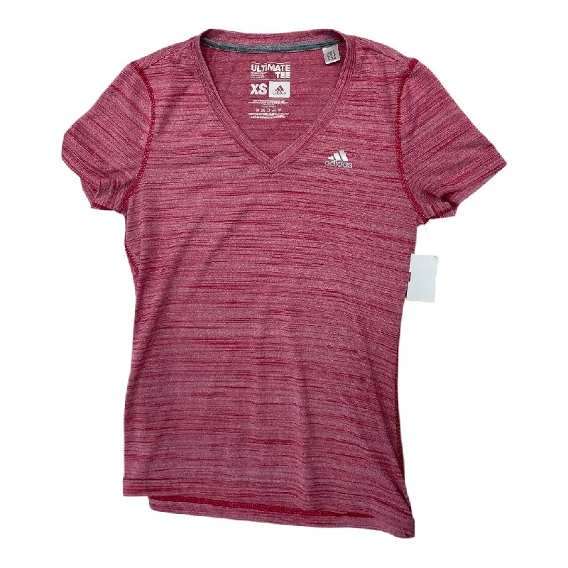 oversized short sleeve tee for women -Athletic Top Short Sleeve By Adidas In Pink, Size: Xs