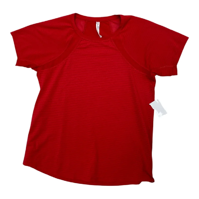 short sleeve t-shirt for outdoor activities -Athletic Top Short Sleeve By Athleta In Red, Size: Xs