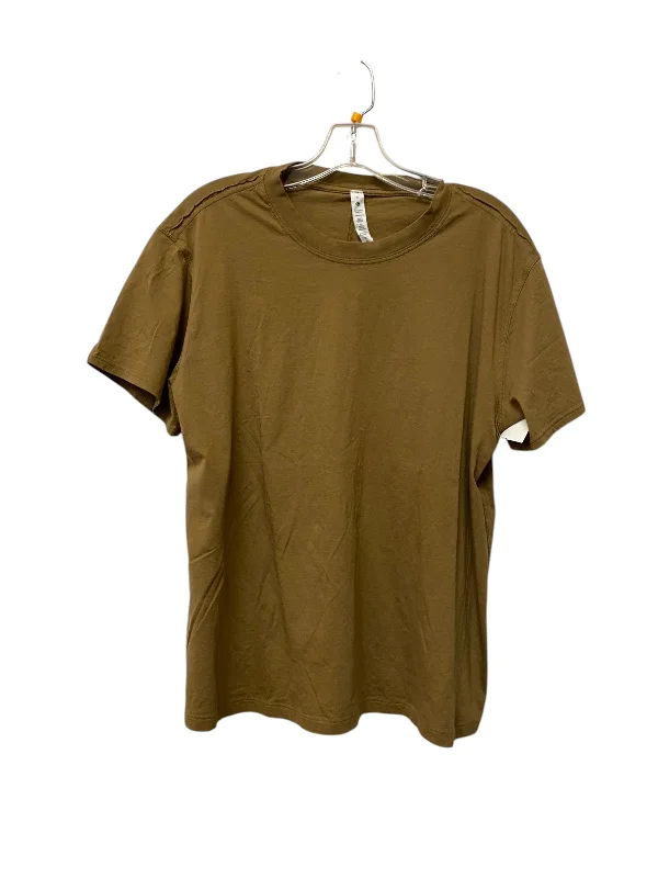 loose fit short sleeve shirt -Athletic Top Short Sleeve By Lululemon In Brown, Size: 8