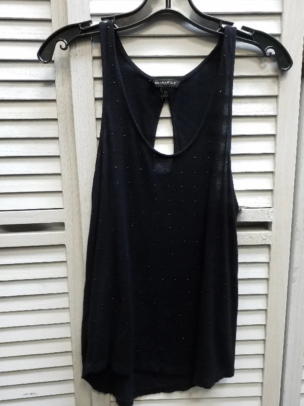 short sleeve t-shirt for beach -Black Top Sleeveless Basic Banana Republic O, Size Xs