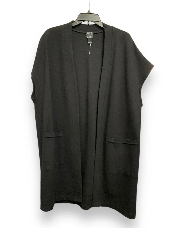 stylish short sleeve shirt for teens -Cardigan By Clara Sun Woo In Black, Size: S