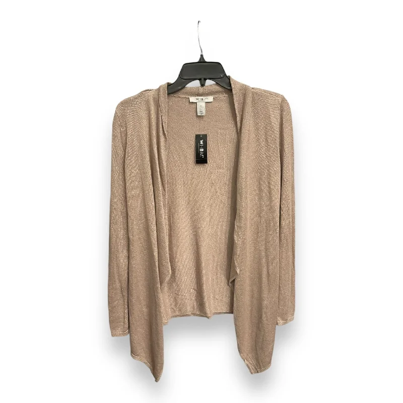 short sleeve t-shirt summer -Cardigan By White House Black Market In Silver & Tan, Size: S