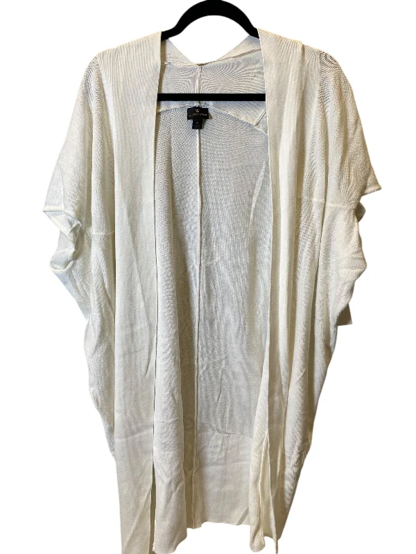 affordable short sleeve shirt for summer -Cardigan By Worthington In White, Size: M