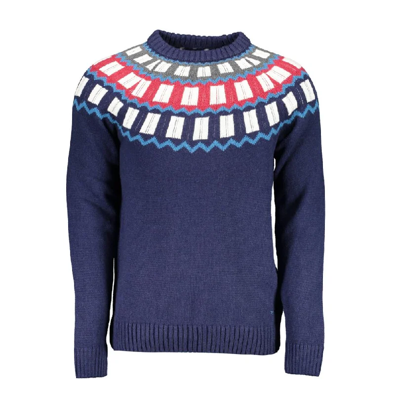 chunky knit sweater with decorative design-Gant Chic Crew Neck Sweater with Contrast Men's Details