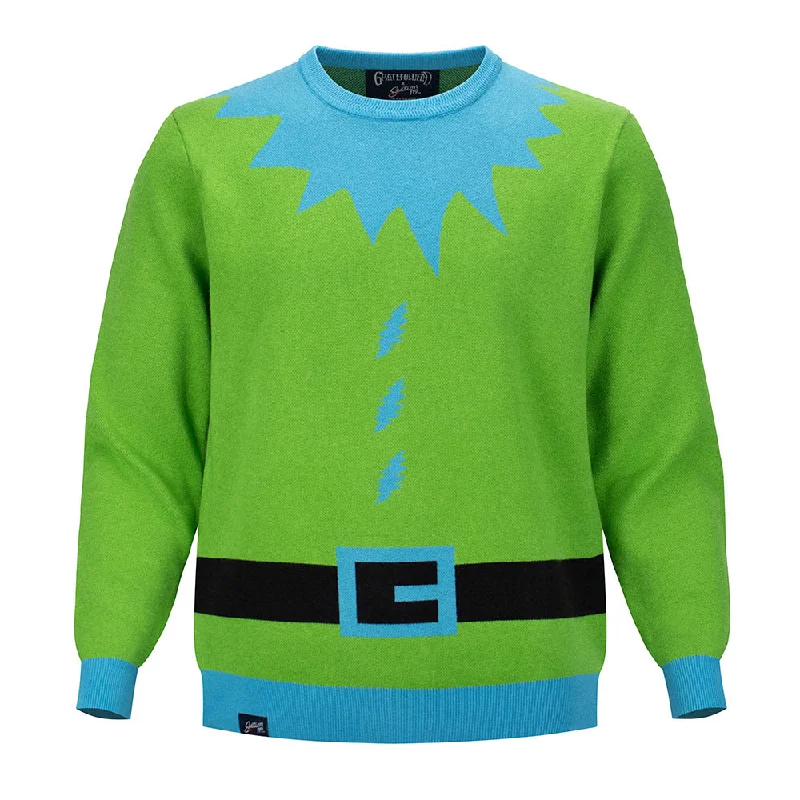 sleek wool sweater for sophisticated style-Grateful Dead | Regular Sweater | Bolt in Blue & Green