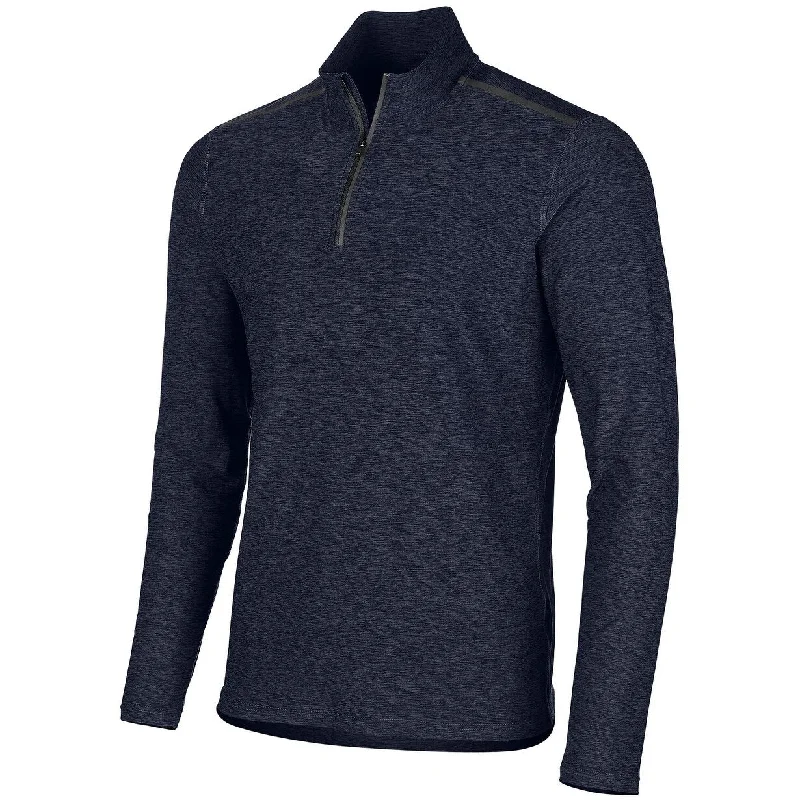 casual fit sweater for men-Ideology Men's Core Bonded Quarter Zip Pullover Navy Size XXX-Large