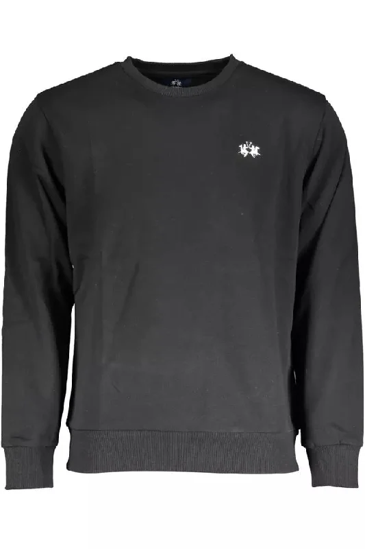 pullover sweater for casual days-La Martina Elegant  Crew Neck Embroide Men's Sweater