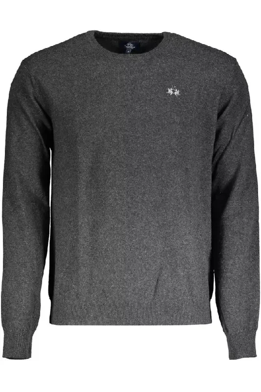 wool blend sweater with a cozy fit-La Martina Elegant  Wool-Blend Men's Sweater