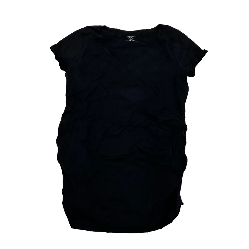 plain short sleeve t-shirt -Maternity Top Short Sleeve By Motherhood  Size: L