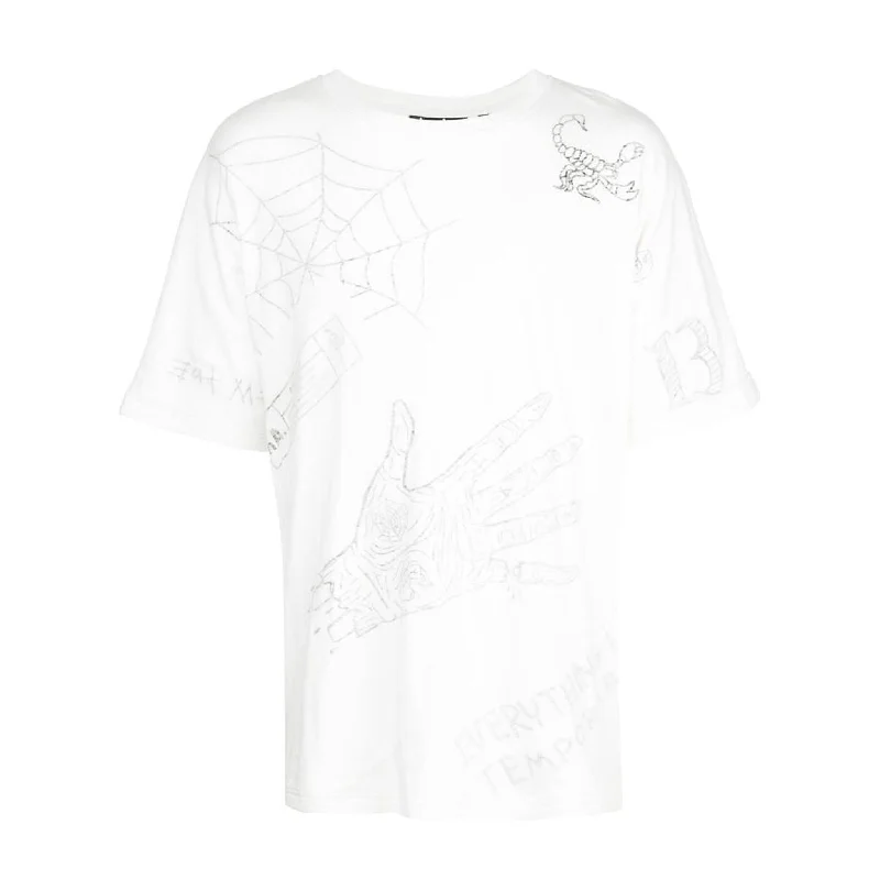 short sleeve t-shirt with logo -MIXED MANIA QUAD CUT TEE OFF-WHITE