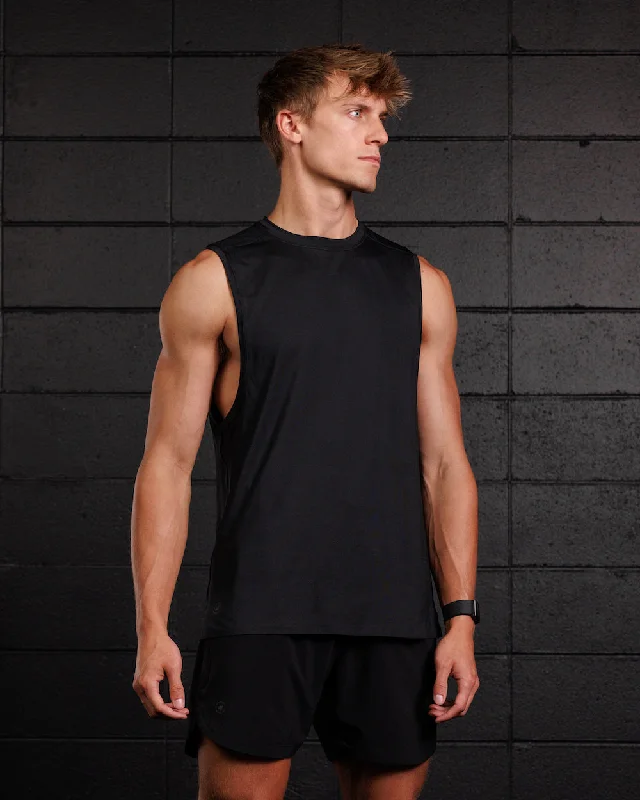 formal short sleeve shirt for men -SmartTech Tank | Black