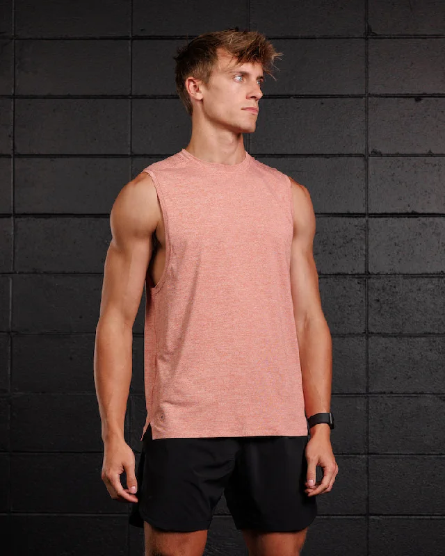 casual graphic short sleeve tee -SmartTech Tank | Orange Oxide