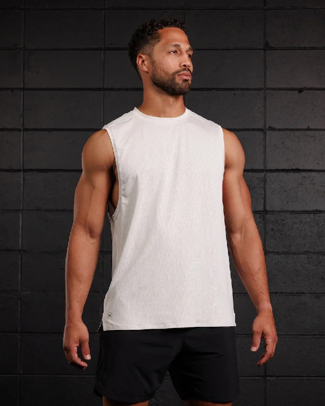 moisture-wicking short sleeve t-shirt for gym -SmartTech Tank | Stone