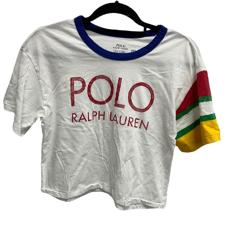 short sleeve polo shirt -Top Short Sleeve Basic By Polo Ralph Lauren In White, Size: S