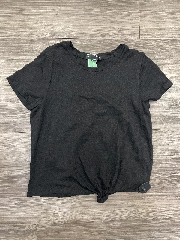 comfortable short sleeve shirt for work -Top Short Sleeve Basic By Social Standard By Sanctuary In Black, Size: Xl