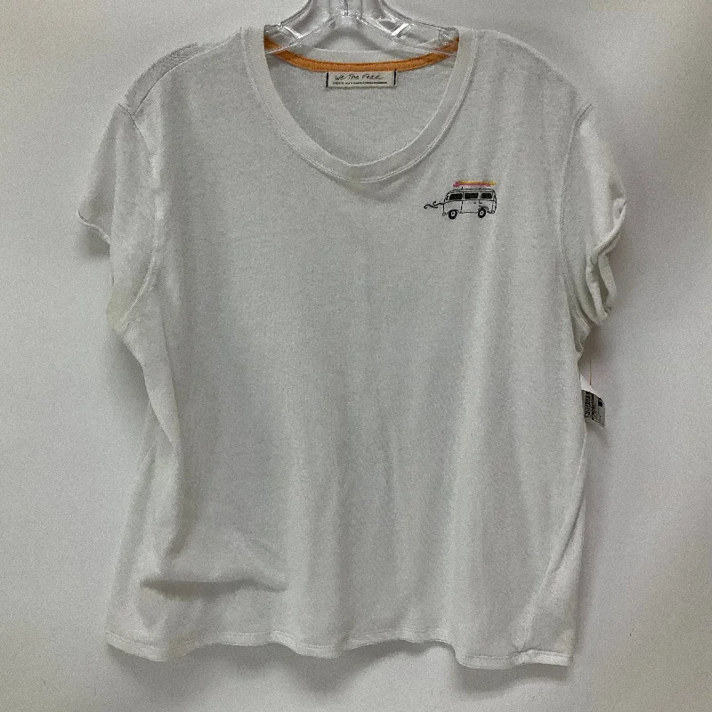 colorful short sleeve t-shirt for summer -Top Short Sleeve Basic By We The Free In White, Size: M