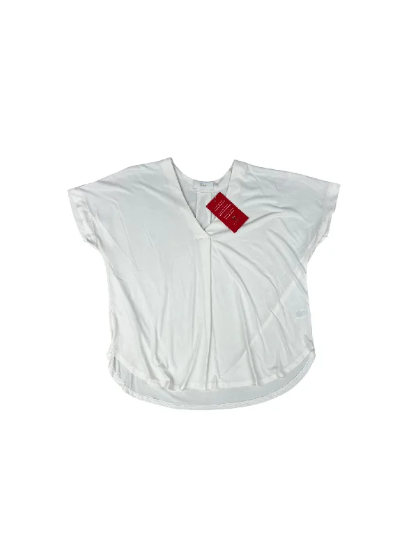 short sleeve t-shirt for yoga -Top Short Sleeve By Braeve In White, Size: S