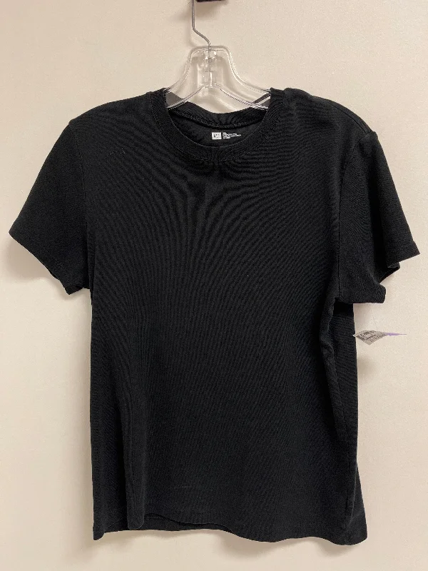 printed short sleeve t-shirt -Top Short Sleeve By Gap In Black, Size: Xl