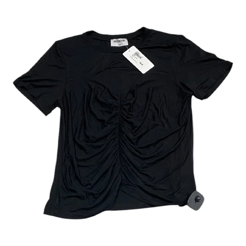 men’s casual short sleeve shirts -Top Short Sleeve By LNA CLOTHING In Black, Size: M