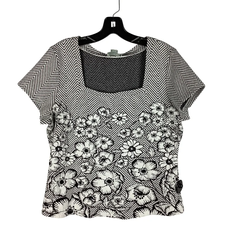 short sleeve t-shirt for autumn weather -Top Short Sleeve By Maeve In Floral Print, Size: Xl