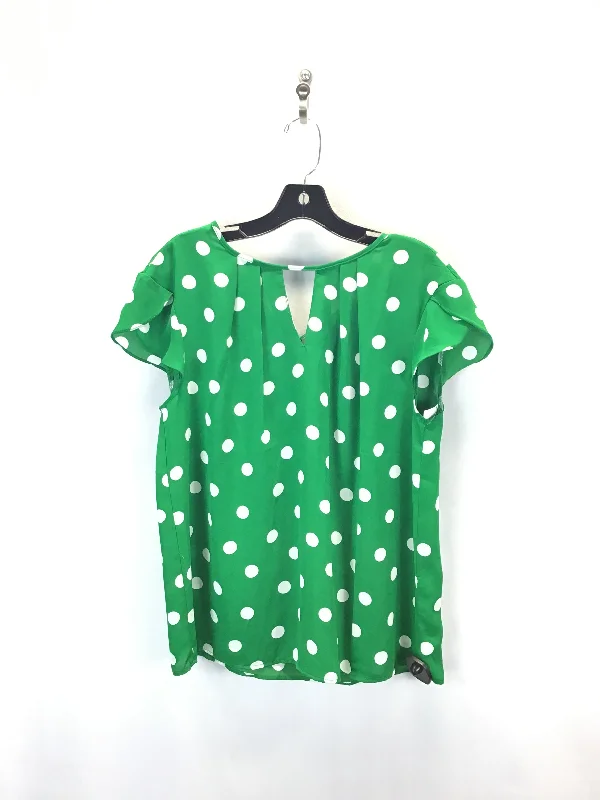 short sleeve t-shirt for women -Top Short Sleeve By New York And Co In Green & White, Size: L